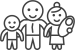 illustration of happy family with new born child